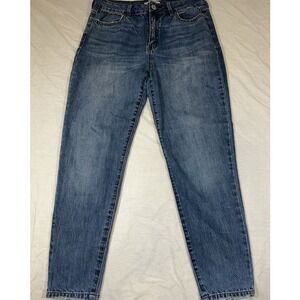 Refuge Women's Blue Denim Jeans High Rise Straight‎ Leg Size 8